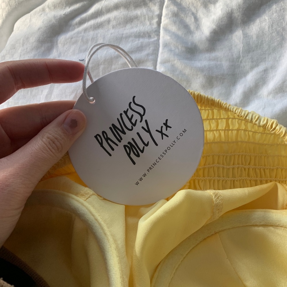 Princess Polly bustier yellow top